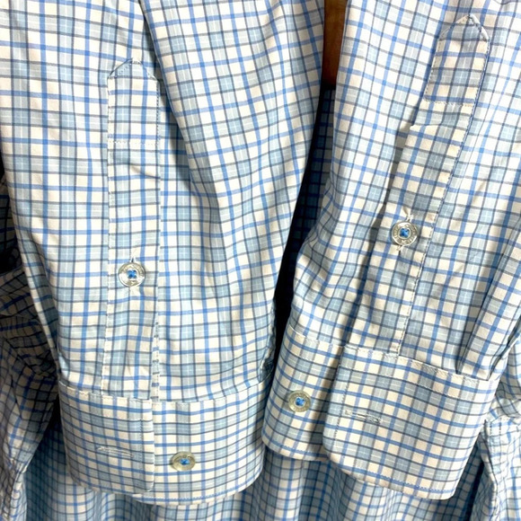 Genteal Fremont Softouch® Performance Sport Shirt in Adriatic blue plaid XXXL - Picture 10 of 13